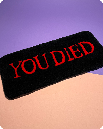 Keyboardrug "you died"